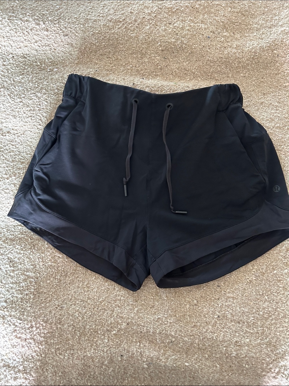 lululemon athletica Black Women's Athletic Drawstring Shorts